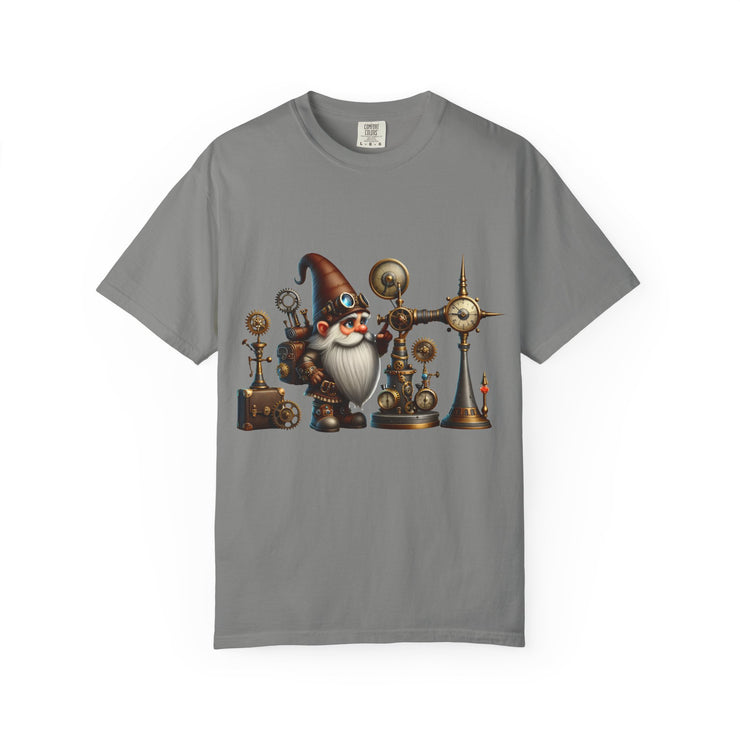 Steampunk Gnome T-shirt, Unique Graphic Tee for Fantasy Lovers, Gift for Birthdays, Everyday Wear, Unisex Casual Top