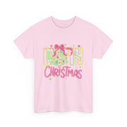Festive Merry Christmas Tee - Unisex Heavy Cotton T-Shirt, Holiday Shirt, Christmas Gift, Cozy Winter Apparel, Family Gathering Outfit