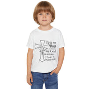 Toddler T-Shirt with Inspirational Design, Religious Gift, Faith-Based Apparel, Christian Clothing for Kids, Scripture Shirt, Christian Design