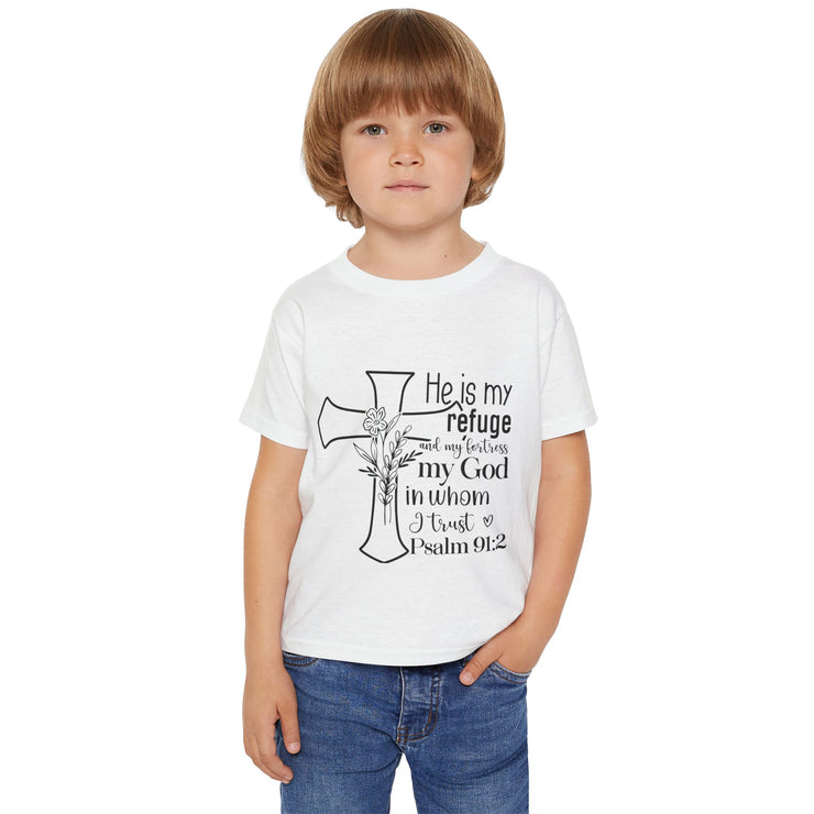 Toddler T-Shirt with Inspirational Design, Religious Gift, Faith-Based Apparel, Christian Clothing for Kids, Scripture Shirt, Christian Design