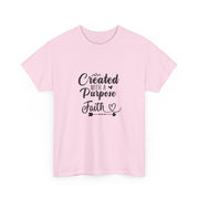 Faith-Inspired Unisex Heavy Cotton Tee, Motivational Shirt, Gift for Believers, Spiritual Wear, Affirmation Clothing