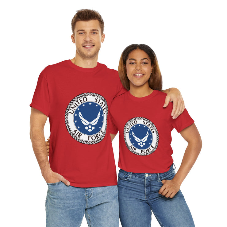US Air Force Unisex Heavy Cotton Tee - Patriotic Apparel, Veteran Gift, Military T-Shirt, Casual Wear, Everyday Comfort