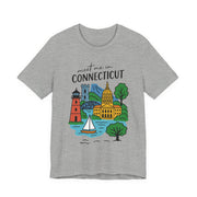Connecticut Graphic Tee, Unisex Short Sleeve Shirt, Casual Travel Wear, Souvenir Gift, USA States Name