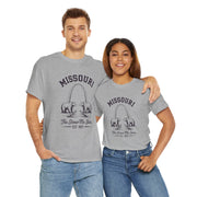 Missouri Bears Unisex Heavy Cotton Tee, Gift for Missouri Residents, State Pride Shirt, Casual Wear, Summer Tee, Vintage Style T-Shirt