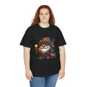 Unisex Heavy Cotton Tee with Whimsical Design, Perfect for Festivals, Gift for Gnome Lovers, Casual Everyday