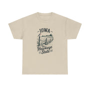 Iowa The Hawkeye State T-Shirt, Vintage Style Tee, Unisex Cotton Shirt, Iowa Pride Gift, USA States Design