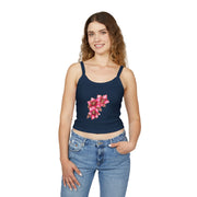 Floral Women's Spaghetti Strap Tank Top, Summer Casual Wear, Beach Outfit, Gift for Her, Festival Clothing, Spring Fashion