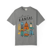 Kansas Adventure T-Shirt, Unisex Graphic Tee, Gift for Travelers,  USA States Design