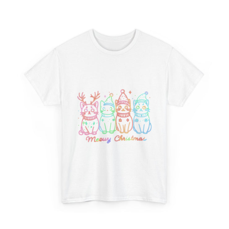 Festive Cat T-Shirt: Cozy Holiday Tee for Cat Lovers, Perfect Gift, Christmas Apparel, Unisex Christmas Tee, Cute Pet Lover Shirt