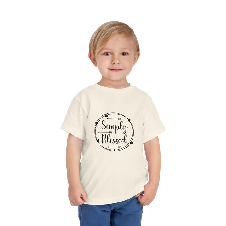 Toddler Short Sleeve Tee - Simply Blessed T-Shirt, Kids Blessing Shirt, Baby Shower Gift, Christian Toddler Wear, Everyday Comfort Tee