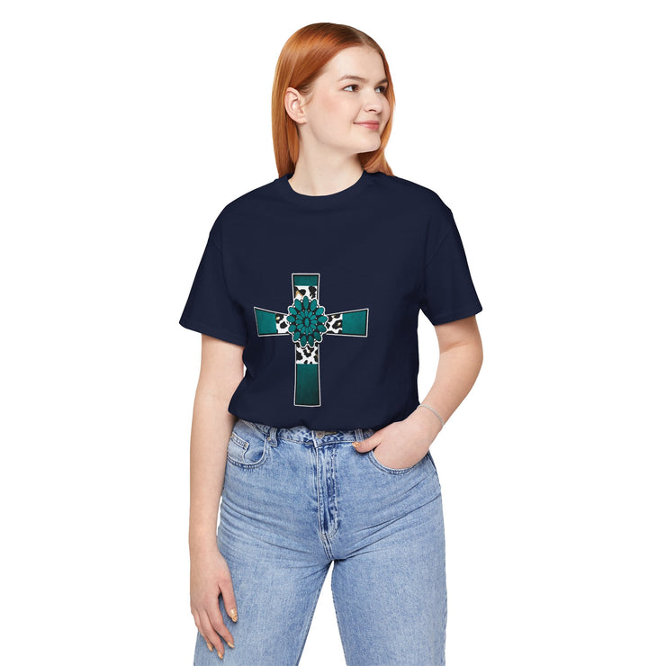 Stylish Religious Cross Tee, Unisex Trendy Shirt for Faith & Inspiration, Perfect Gift for Easter, Baptism, or Everyday Wear