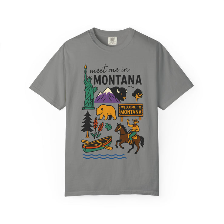 Cool Montana Graphic T-Shirt, Perfect for Travelers, Adventure Lovers, USA States Design