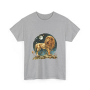 Majestic Lion Tee, Unisex Heavy Cotton Tee, Astrology T-Shirt, Animal Lover Gift, Birthday Present, Casual Style