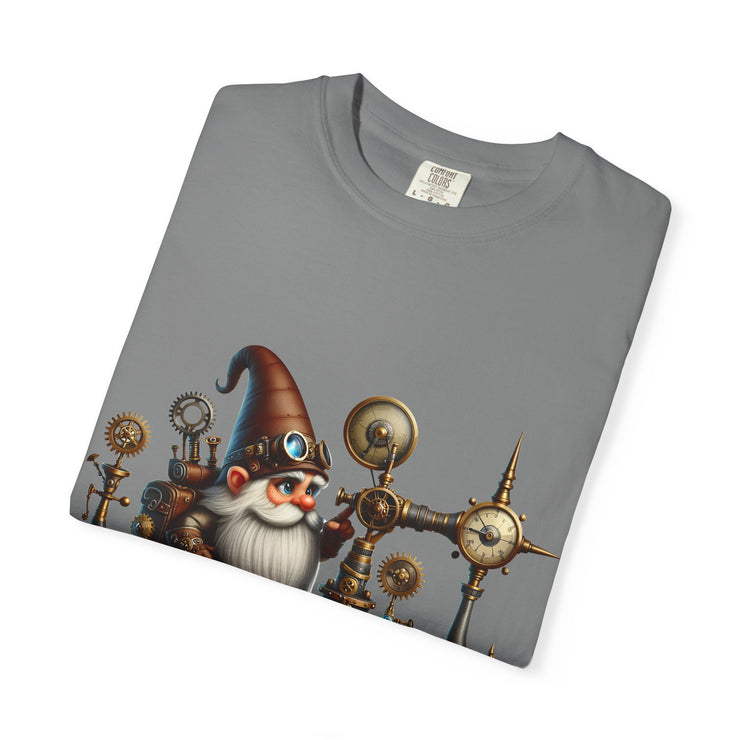 Steampunk Gnome T-shirt, Unique Graphic Tee for Fantasy Lovers, Gift for Birthdays, Everyday Wear, Unisex Casual Top