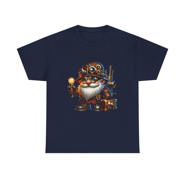 Unisex Heavy Cotton Tee with Whimsical Design, Perfect for Festivals, Gift for Gnome Lovers, Casual Everyday