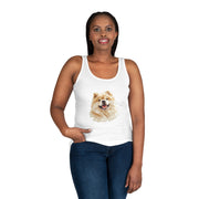 Happy Dog Women's Tank Top | Pet Lover Gift, Summer Top, Cute Animal Tee, Relaxed Fit, Dog-Themed Apparel