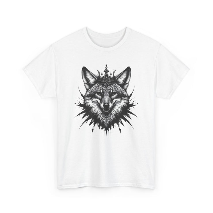 Wolf Head Graphic Unisex Heavy Cotton Tee, Cool Graphic Tee, Animal Lover Gift, Casual Summer Wear, Adventure T-Shirt