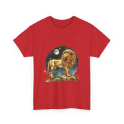 Majestic Lion Tee, Unisex Heavy Cotton Tee, Astrology T-Shirt, Animal Lover Gift, Birthday Present, Casual Style