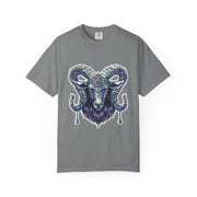 Mystical Ram Graphic Unisex T-shirt, Boho Tee, Astrology Shirt, Spiritual Gift, Festival Wear, Unique Graphic Tee