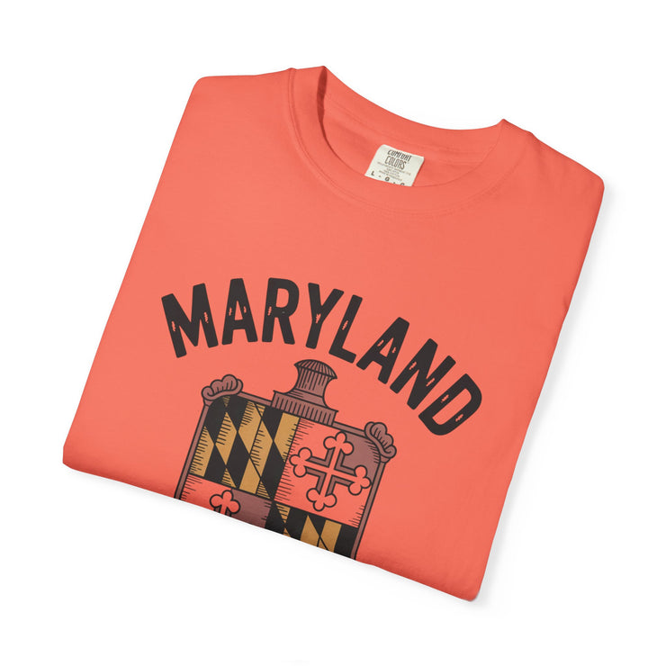 Maryland Pride Unisex Garment-Dyed T-shirt, Vintage Maryland Shirt, Maryland State Pride Tee, Gift for Marylanders, USA States Design