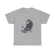 Majestic Lion Unisex Heavy Cotton Tee, Animal Lover Shirt, Eco-Friendly Gift, Casual Wear, Wildlife T-Shirt, Birthday Apparel