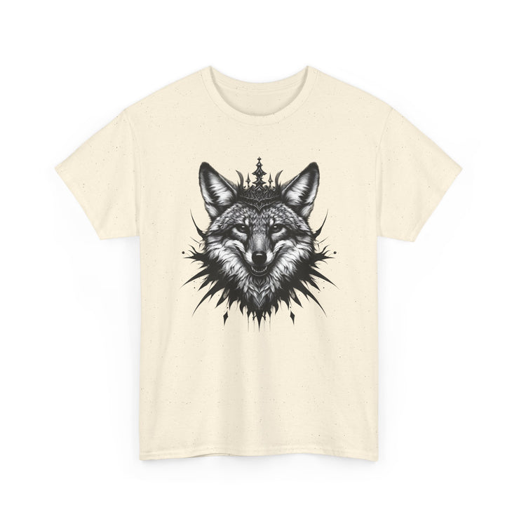 Wolf Head Graphic Unisex Heavy Cotton Tee, Cool Graphic Tee, Animal Lover Gift, Casual Summer Wear, Adventure T-Shirt