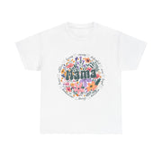 Floral 'Mama' Unisex Heavy Cotton Tee, Perfect for Mother's Day, Gifts for Mom, Birthday Apparel,