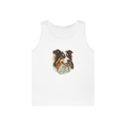 Dog Lover's Unisex Heavy Cotton Tank Top - Cute Pet Art, Custom Gift for Dog Owners, Summer Casual Wear, Animal Lover Apparel