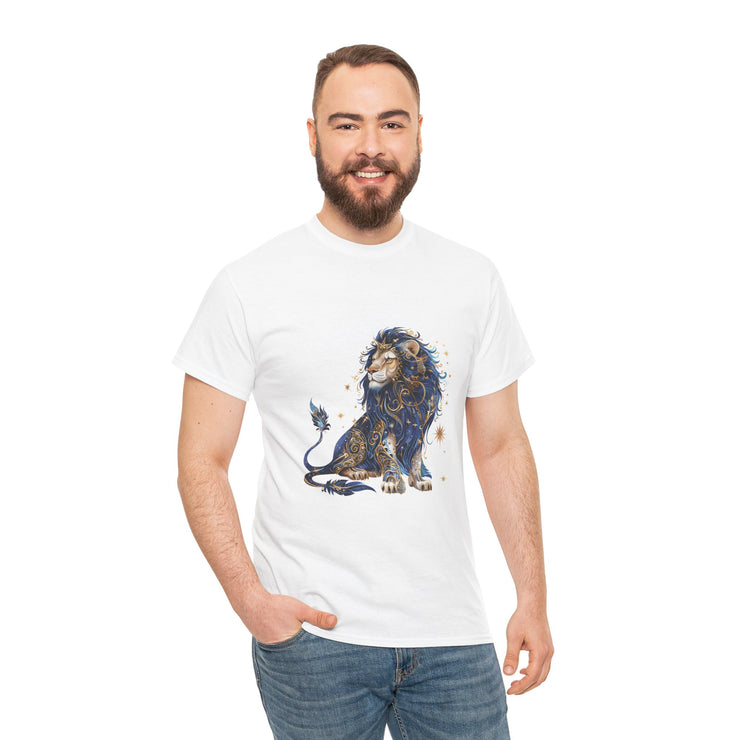 Majestic Lion Unisex Heavy Cotton Tee, Animal Lover Shirt, Eco-Friendly Gift, Casual Wear, Wildlife T-Shirt, Birthday Apparel