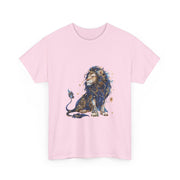 Majestic Lion Unisex Heavy Cotton Tee, Animal Lover Shirt, Eco-Friendly Gift, Casual Wear, Wildlife T-Shirt, Birthday Apparel