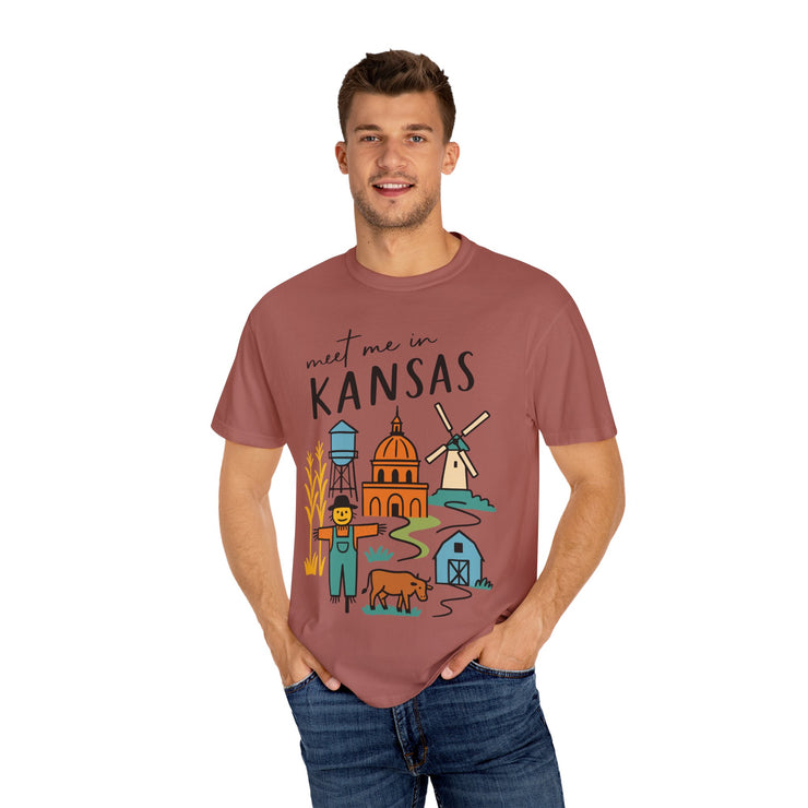 Kansas Adventure T-Shirt, Unisex Graphic Tee, Gift for Travelers,  USA States Design