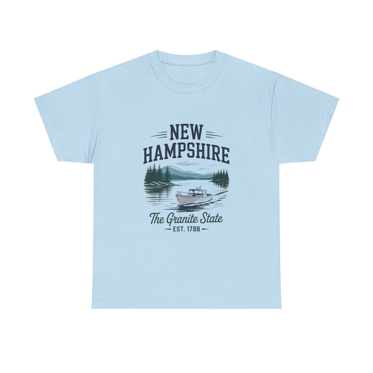 New Hampshire Adventure Tee - Unisex Heavy Cotton Tee, Vintage State Shirt, Nature Lover Gift, USA States Design