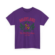 Maryland Heritage Tee | Unisex Cotton Shirt, Old Line State Apparel, Travel Souvenir, Gift for Maryland Lovers, Vintage Maryland Design,USA States Design