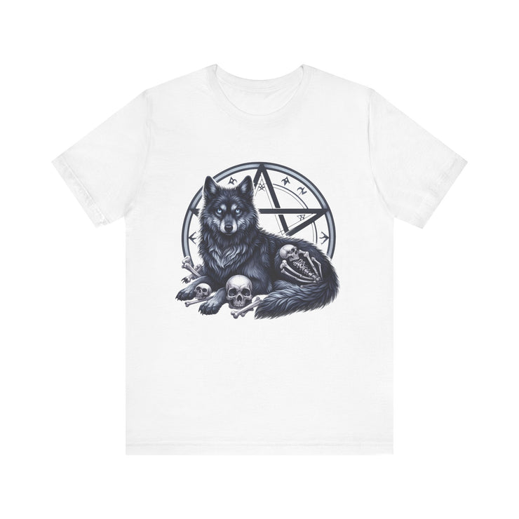 Gothic Wolf Tee | Unisex Graphic Shirt, Casual Outfit, Halloween Gift, Spooky Style, Animal Lover Apparel