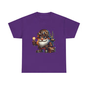 Unisex Heavy Cotton Tee with Whimsical Design, Perfect for Festivals, Gift for Gnome Lovers, Casual Everyday