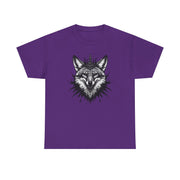 Wolf Head Graphic Unisex Heavy Cotton Tee, Cool Graphic Tee, Animal Lover Gift, Casual Summer Wear, Adventure T-Shirt