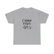 Faith-Inspired Unisex Heavy Cotton Tee, Motivational Shirt, Gift for Believers, Spiritual Wear, Affirmation Clothing