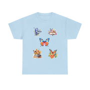 Butterfly Blossom Unisex Cotton Tee, Vibrant Nature Shirt, Gift for Nature Lovers, Spring Fashion Top, Garden Party Tee