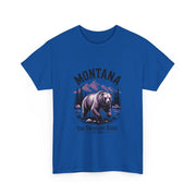 Montana Bear Graphic Tee | Unisex Heavy Cotton Tee, Adventure Shirt, Nature Lover Gift, Hiking Apparel, Travel Tee, Wilderness Wear, USA States Design