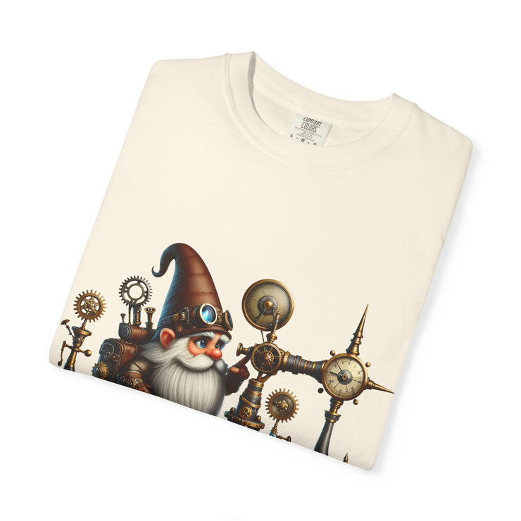 Steampunk Gnome T-shirt, Unique Graphic Tee for Fantasy Lovers, Gift for Birthdays, Everyday Wear, Unisex Casual Top