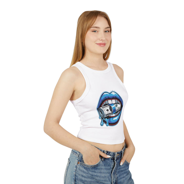 Bold Graphic Crop Tank Top - Statement Apparel for Parties, Festivals, Night Outs, Music Lovers, Trendy Summer Wear