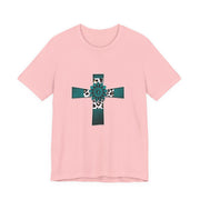 Stylish Religious Cross Tee, Unisex Trendy Shirt for Faith & Inspiration, Perfect Gift for Easter, Baptism, or Everyday Wear