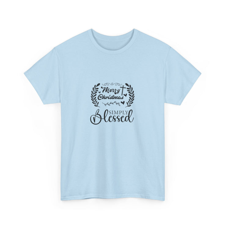 Merry Christmas Tee, Holiday Shirt, Simple Blessing Tee, Unisex Gift, Festive Apparel for Christmas