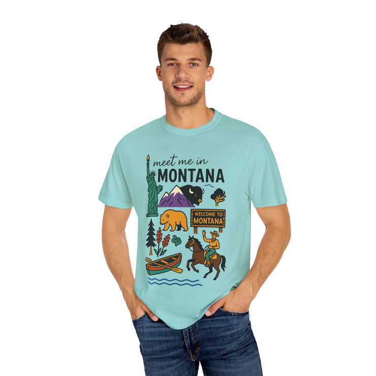 Cool Montana Graphic T-Shirt, Perfect for Travelers, Adventure Lovers, USA States Design