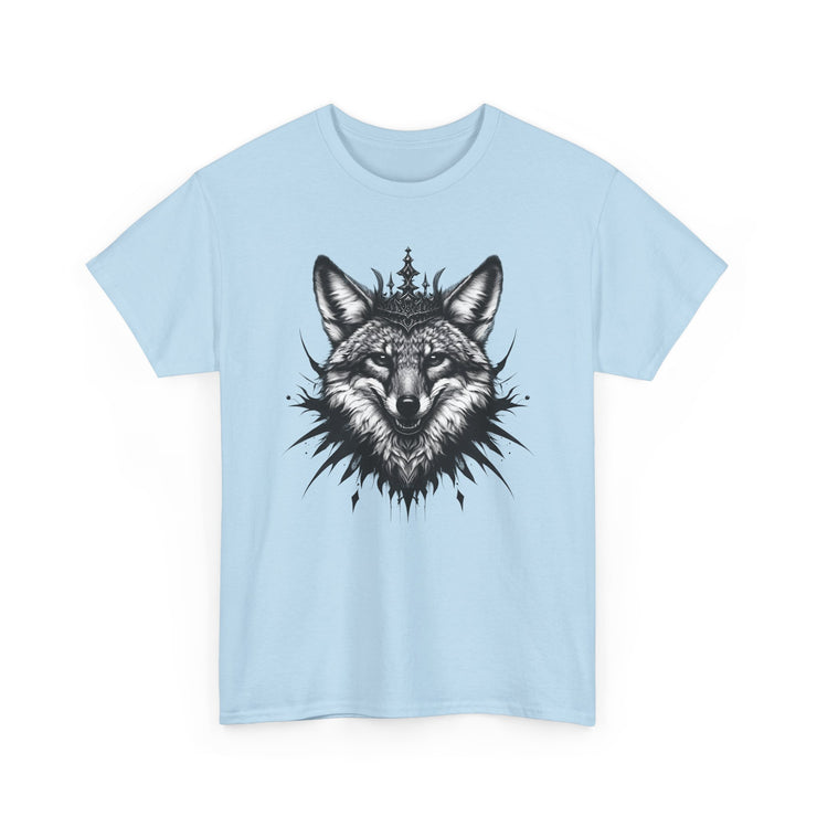Wolf Head Graphic Unisex Heavy Cotton Tee, Cool Graphic Tee, Animal Lover Gift, Casual Summer Wear, Adventure T-Shirt