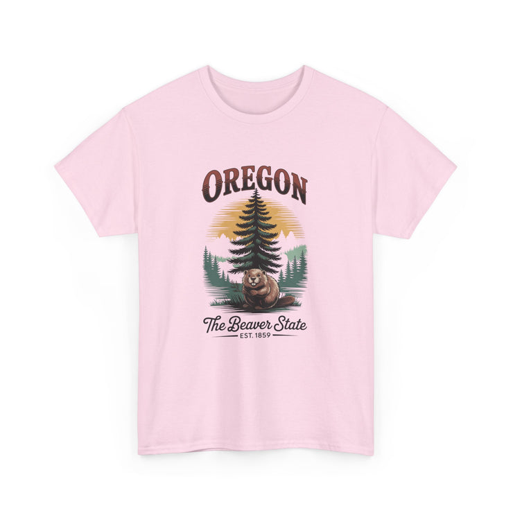 Oregon Graphic Tee - Vintage Style Unisex Cotton T-Shirt, Great for Nature Lovers, Casual Wear, USA States Design