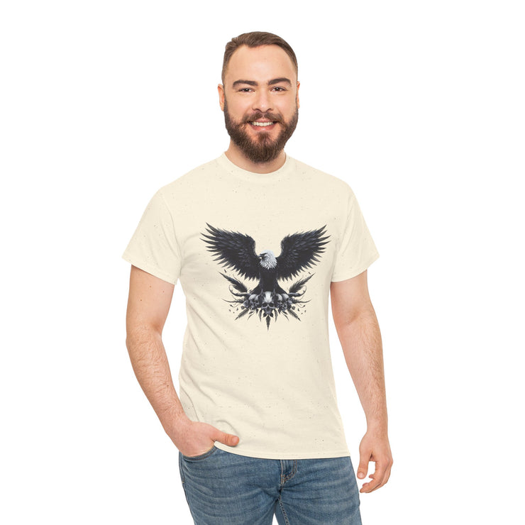 Bold Eagle Graphic Tee, Unisex Heavy Cotton T-Shirt, Wildlife Art Shirt, Nature Lover Gift, Casual Style Top