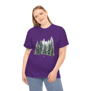 Nature-Inspired Unisex Heavy Cotton Tee, Forest T-Shirt, Outdoor Lifestyle Apparel, Eco-Friendly Gift, Casual Wear, Nature Lover's Top