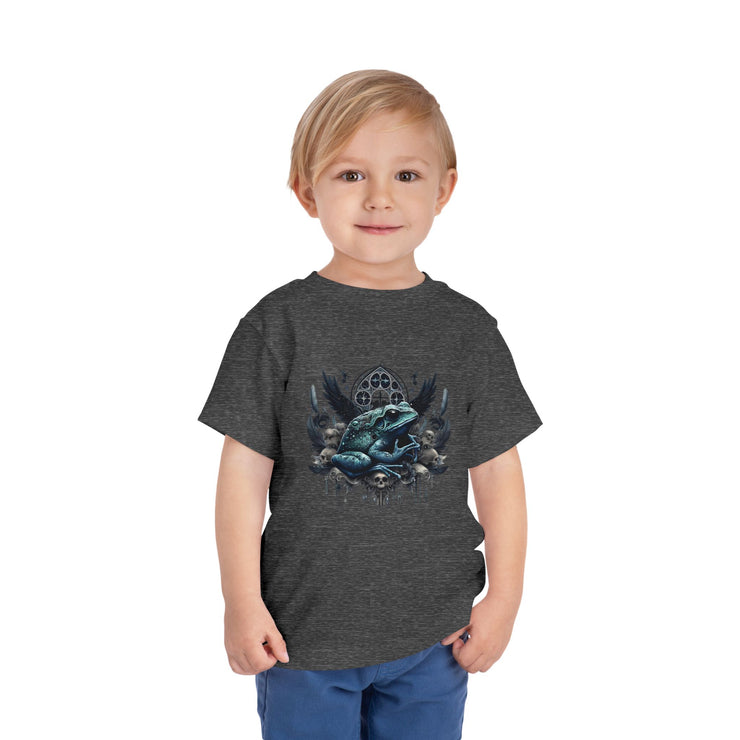 Toddler Short Sleeve Tee Featuring Unique Frog Design, Cute Kid's Top, Gift for Little Ones, Playful Graphic T-Shirt, Fun Nature Apparel