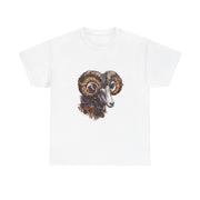Bohemian Ram Graphic Tee, Casual Apparel, Gift for Animal Lovers, Festival Wear, Unisex T-Shirt, Nature-Inspired Clothing